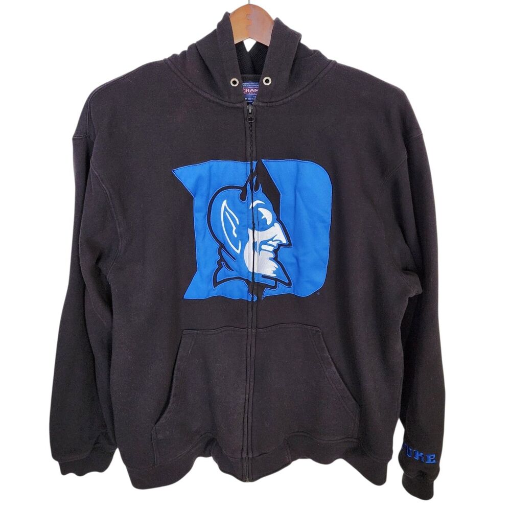 Duke Blue Devils Full Zip Hoodie Heavyweight Oversized Champs Sports Men Size XL